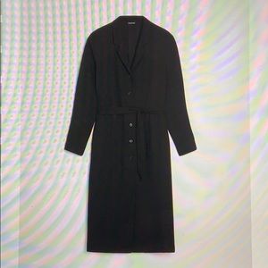 Frank and Oak Long-Sleeved Shirt Dress in Black